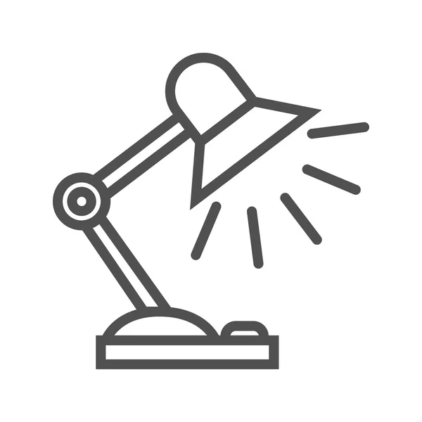 Lámpara de lectura icono plano — Vector de stock