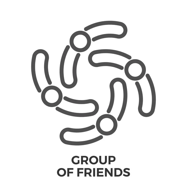 Group of friends — Stock Vector