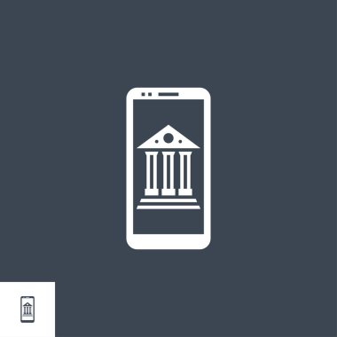 Mobil Bankacılık ilgili vektör simgesi.