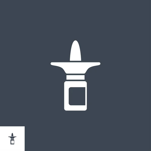 Nasal Spray related vector glyph icon. — стоковий вектор