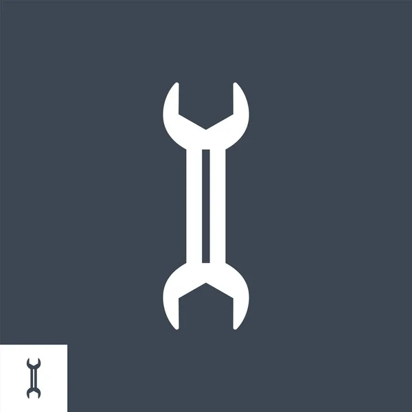Wrench Vector Glyph Icon — Stock Vector