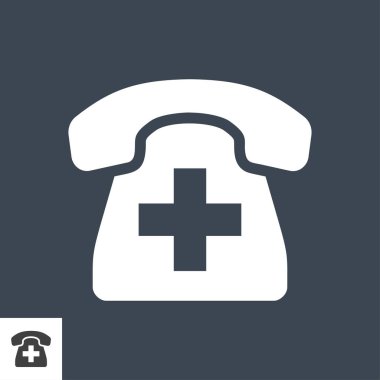 Acil Telefon Vektörü Simgesi