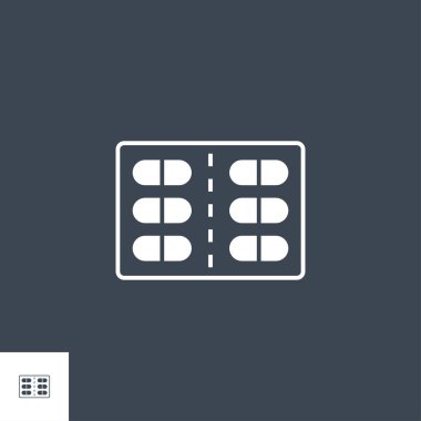 Haplarla ilgili vektör simgesi.