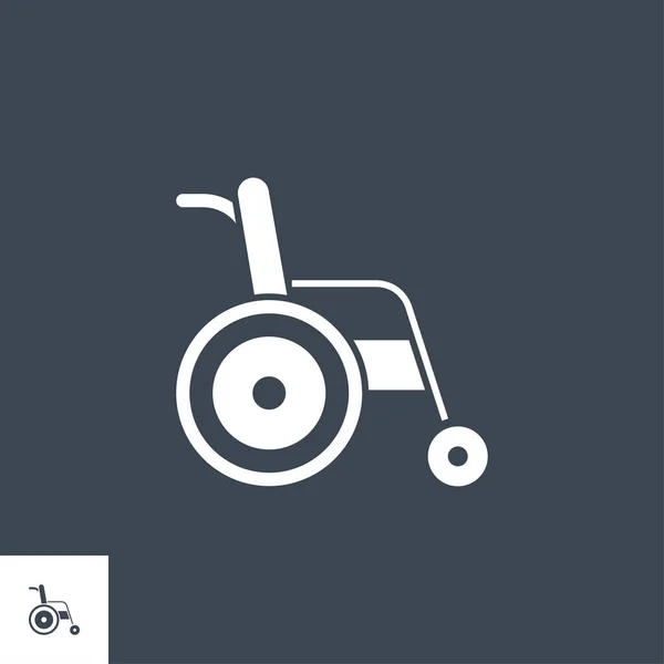 Wheelchair related vector glyph icon. — Stock Vector