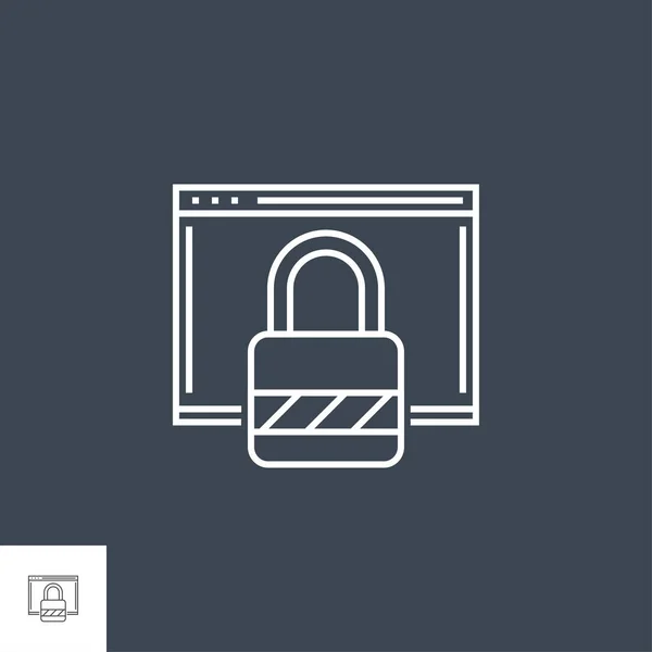 Icono de línea de seguridad web — Archivo Imágenes Vectoriales