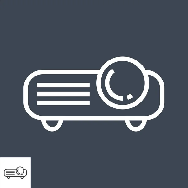 Icono de línea de proyector de vídeo — Vector de stock