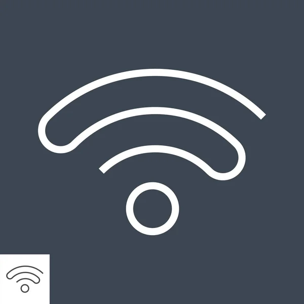 Wi FI línea delgada Vector icono. — Vector de stock