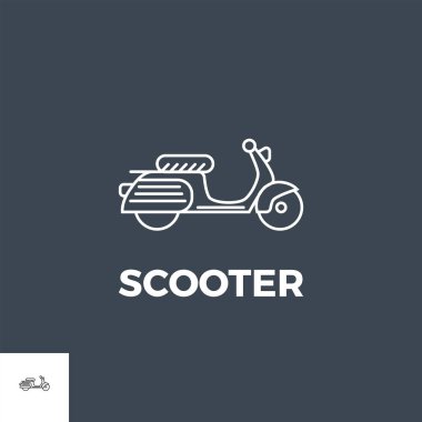 Scooter Simgesi Vektörü.