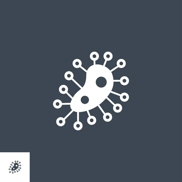 Microbe related vector glyph icon. — 스톡 벡터
