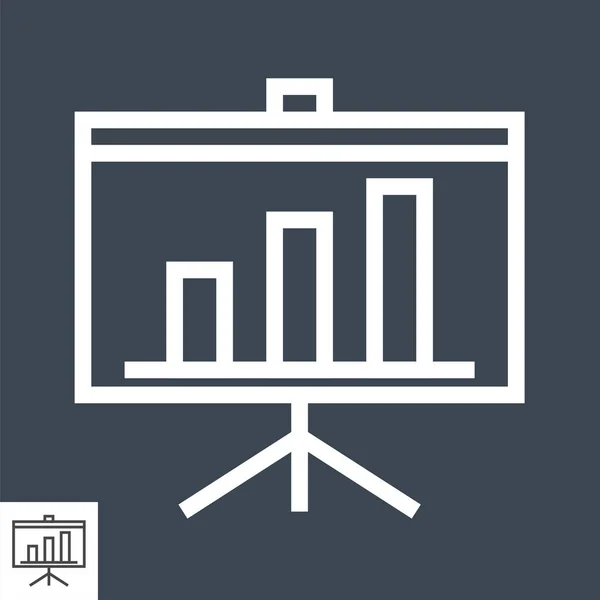 Presentation Bilboard Thin Line Vector Icon — Stock Vector