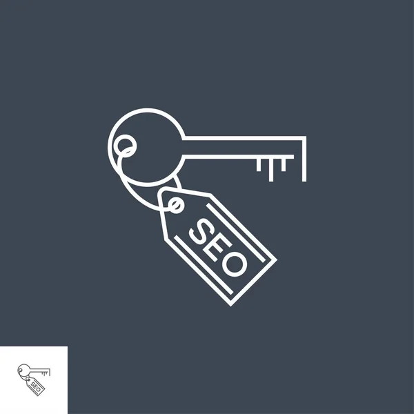 SEO Tag Line Icono — Vector de stock