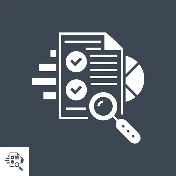 SEO Audit Vector Glyph Icon — Stockvektor