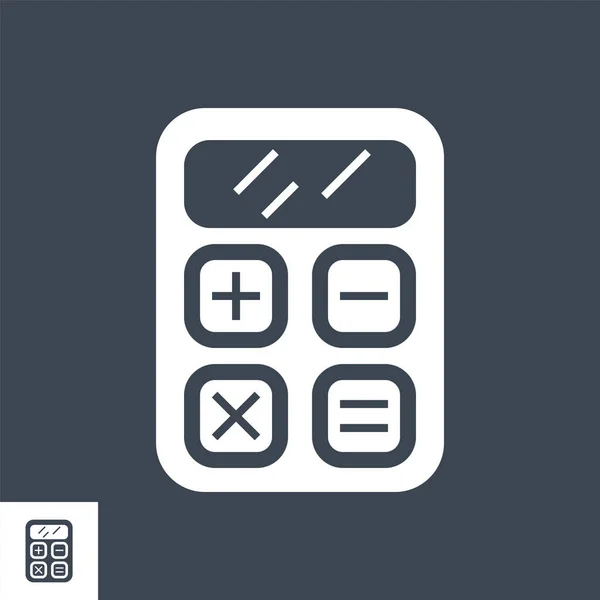 SEO Calculator Vector Glyph Ikoon — Stockvector