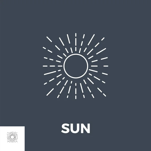 Sonnenbezogenes Vektor Line Icon. — Stockvektor