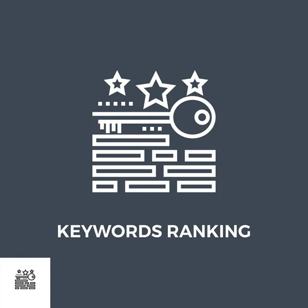 Ключові слова Ranking Line Icon — стоковий вектор