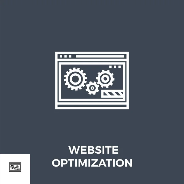 Icono de línea de optimización del sitio web — Vector de stock