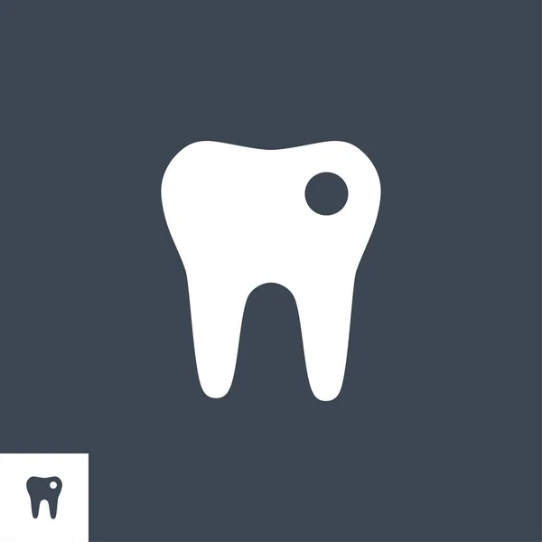 Ícone de glifo vetorial relacionado ao dente. —  Vetores de Stock