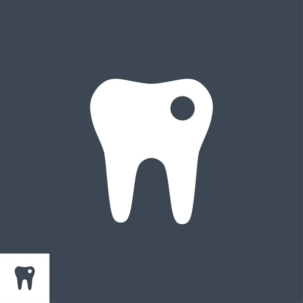 Tooth related vector glyph icon. — Stock Vector