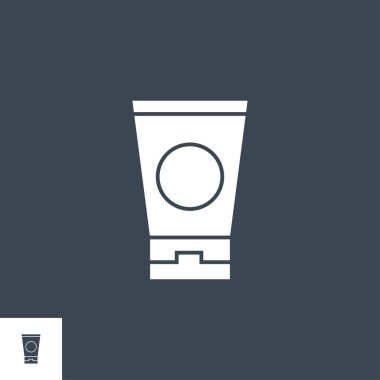 Güneş kremi ile ilgili vektör simgesi.