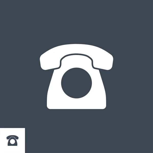 Vintage Phone icono de glifo vectorial relacionado. — Archivo Imágenes Vectoriales