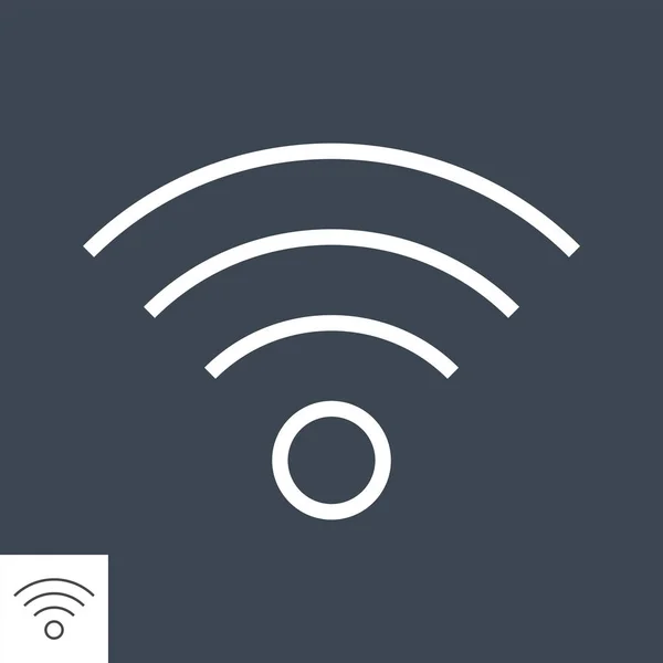 Wi FI línea delgada Vector icono. — Archivo Imágenes Vectoriales