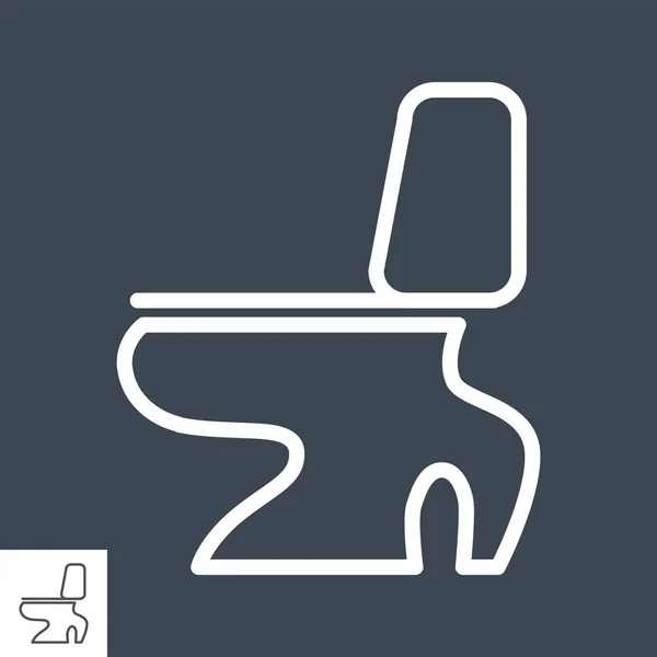 Icono de línea de baño — Vector de stock
