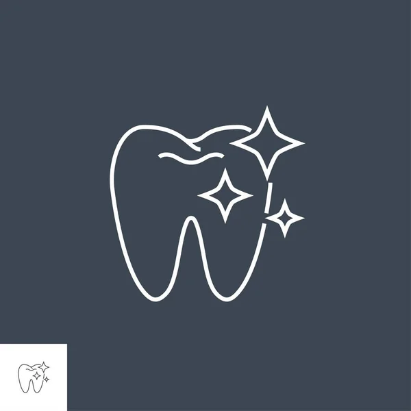 치아 깨끗 한 선 표시 — 스톡 벡터