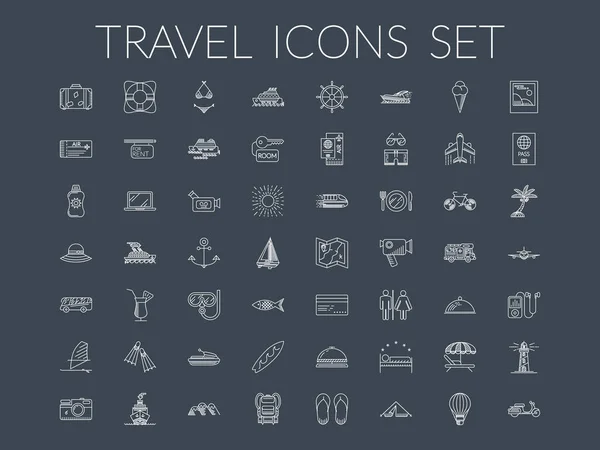 Conjunto de ícones de viagem. —  Vetores de Stock