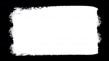 Bir çerçeve biçiminde soyut fırça darbelerinin kümesi.