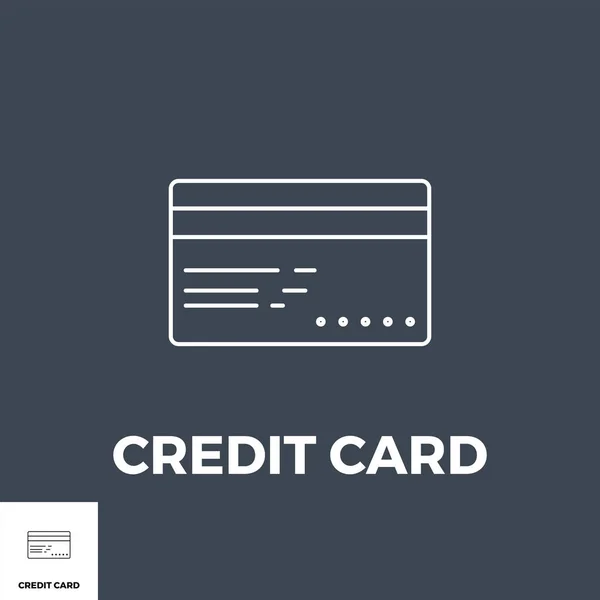 Credit card related vector thin line icon. — Stock Vector