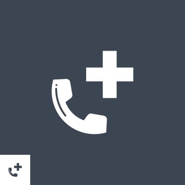 Acil Telefon ile ilgili vektör simgesi.