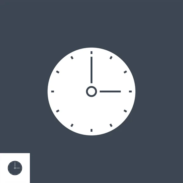 Relógio relacionado ícone de glifo vetorial. — Vetor de Stock