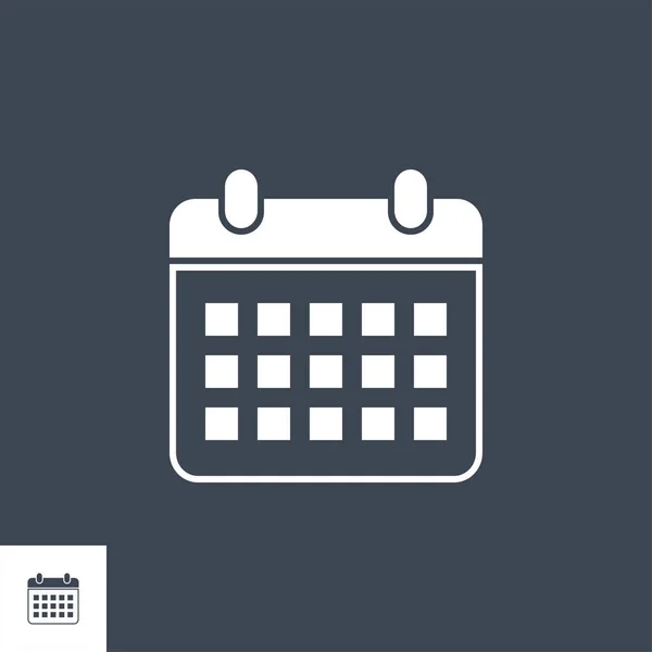 Kalender gerelateerde vector glyph icoon. — Stockvector