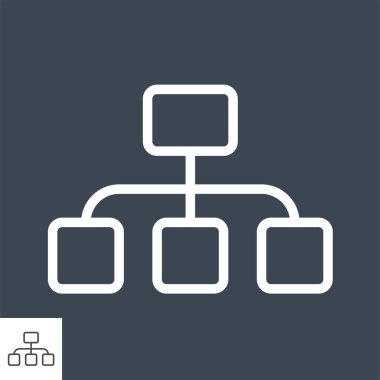 Örgüt İnce Satır Vektörü Simgesi