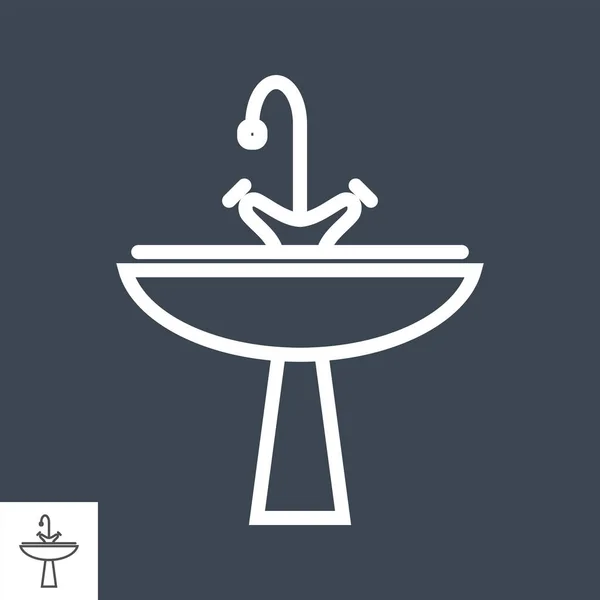 Sink line icon — Stock Vector