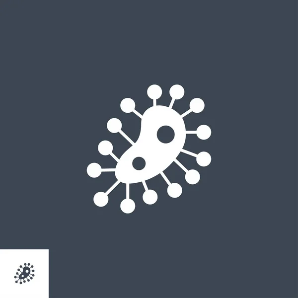 Icono de glifo vectorial relacionado con microbios. — Vector de stock