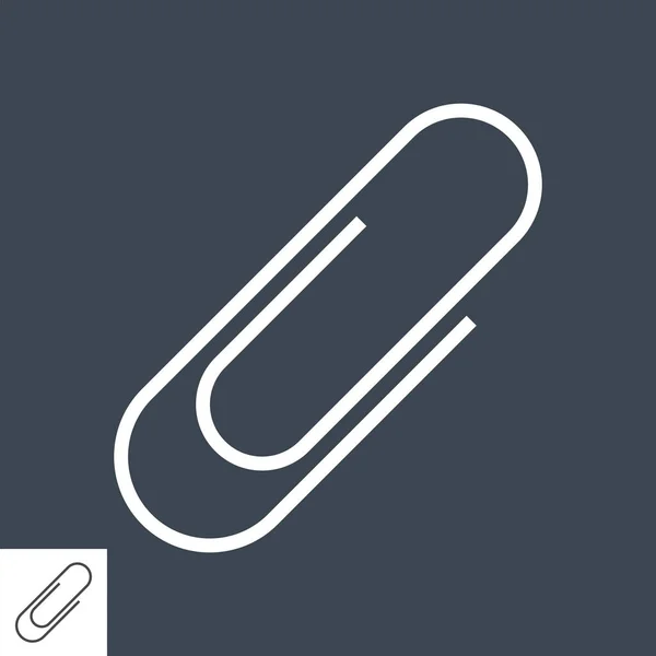 Paperclip lijn pictogram — Stockvector
