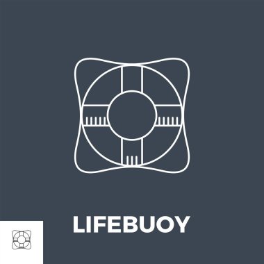 Lifebuoy İnce Satır Vektörü Simgesi
