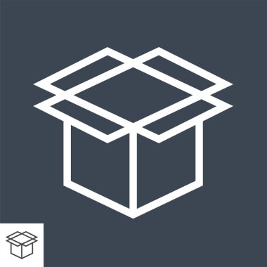 İnce Satır Vektör Simgesi Kutusu