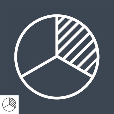 Pasta Çizelgesi İlgili Vektör Satırı Simgesi