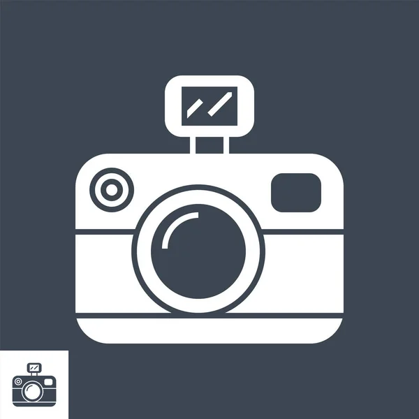 Photo Presentation Vector Glyph Icon — Stock Vector