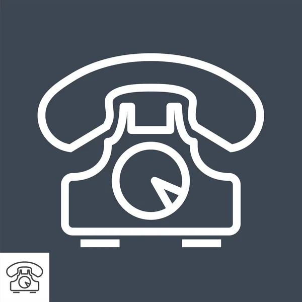 Telefon dünne Linie Vektor-Symbol. — Stockvektor