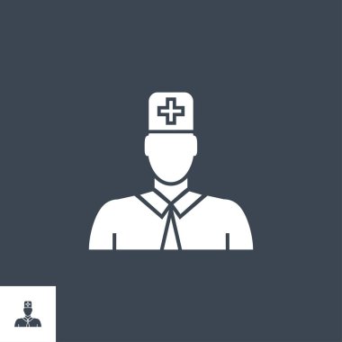 Doktor bağlantılı vektör simgesi.