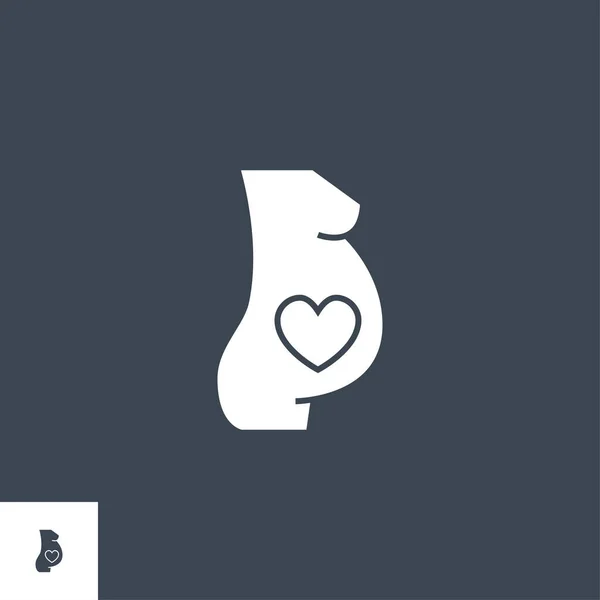Schwangerschaftsbezogenes Vektorglyphen-Symbol. — Stockvektor