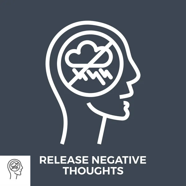 Libérer les pensées négatives — Image vectorielle