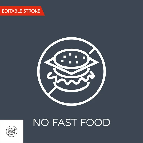 Brak ikony Fast Food Vector — Wektor stockowy