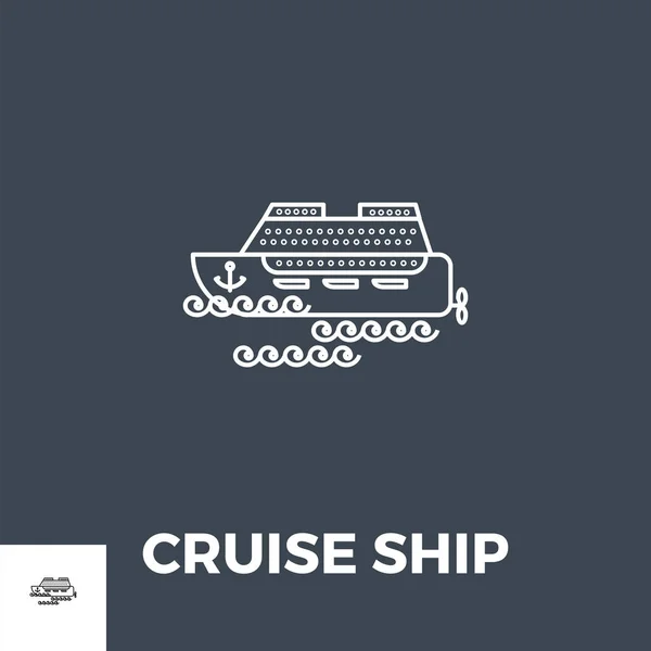 Cruise Ship Icon Vector. — Stockvector