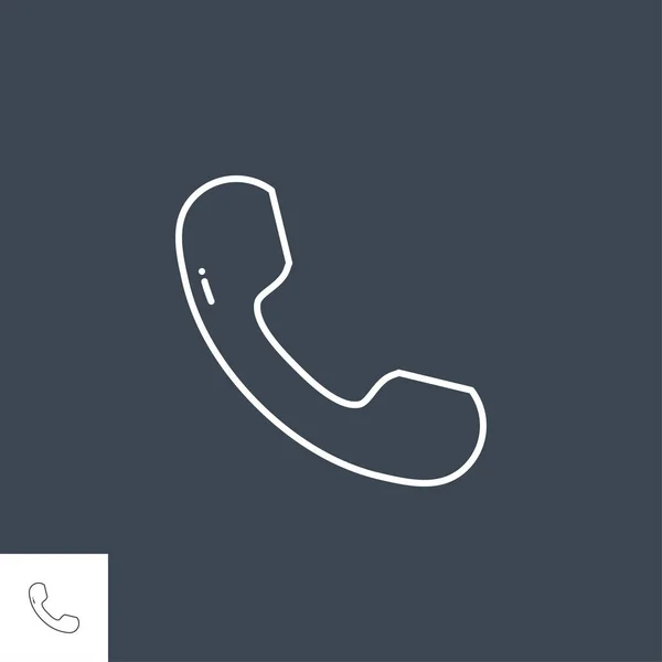 Handset Related Vector Line Icon. — Stock Vector