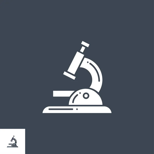Icona del glifo vettoriale correlata al microscopio. — Vettoriale Stock