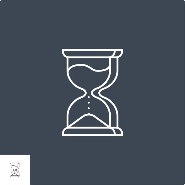 Reloj de arena Related Vector Line Icono. — Vector de stock